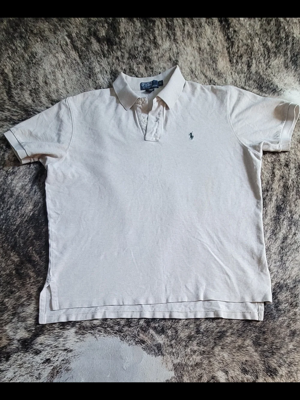 Ralph Lauren Men's Pale Beige Polo with Signature Pony sz XL